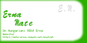 erna mate business card