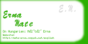 erna mate business card